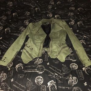Green Moto Jacket
